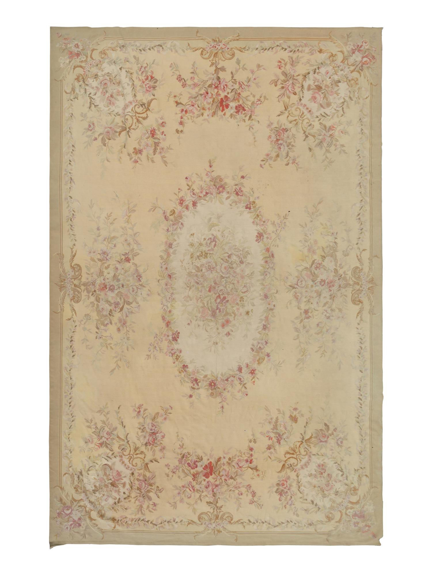 An Aubusson Style Wool Carpet