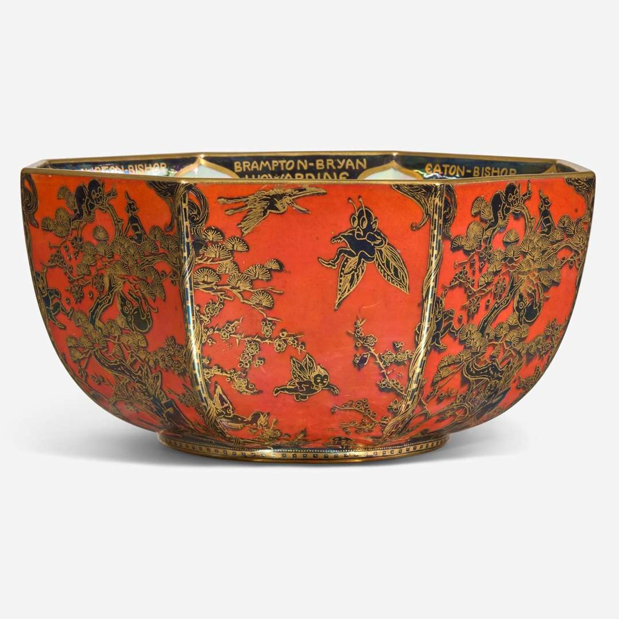 A Large Daisy Makeig-Jones (1881-1945) Wedgwood Fairyland Lustre Documentary Bowl UK, 1923