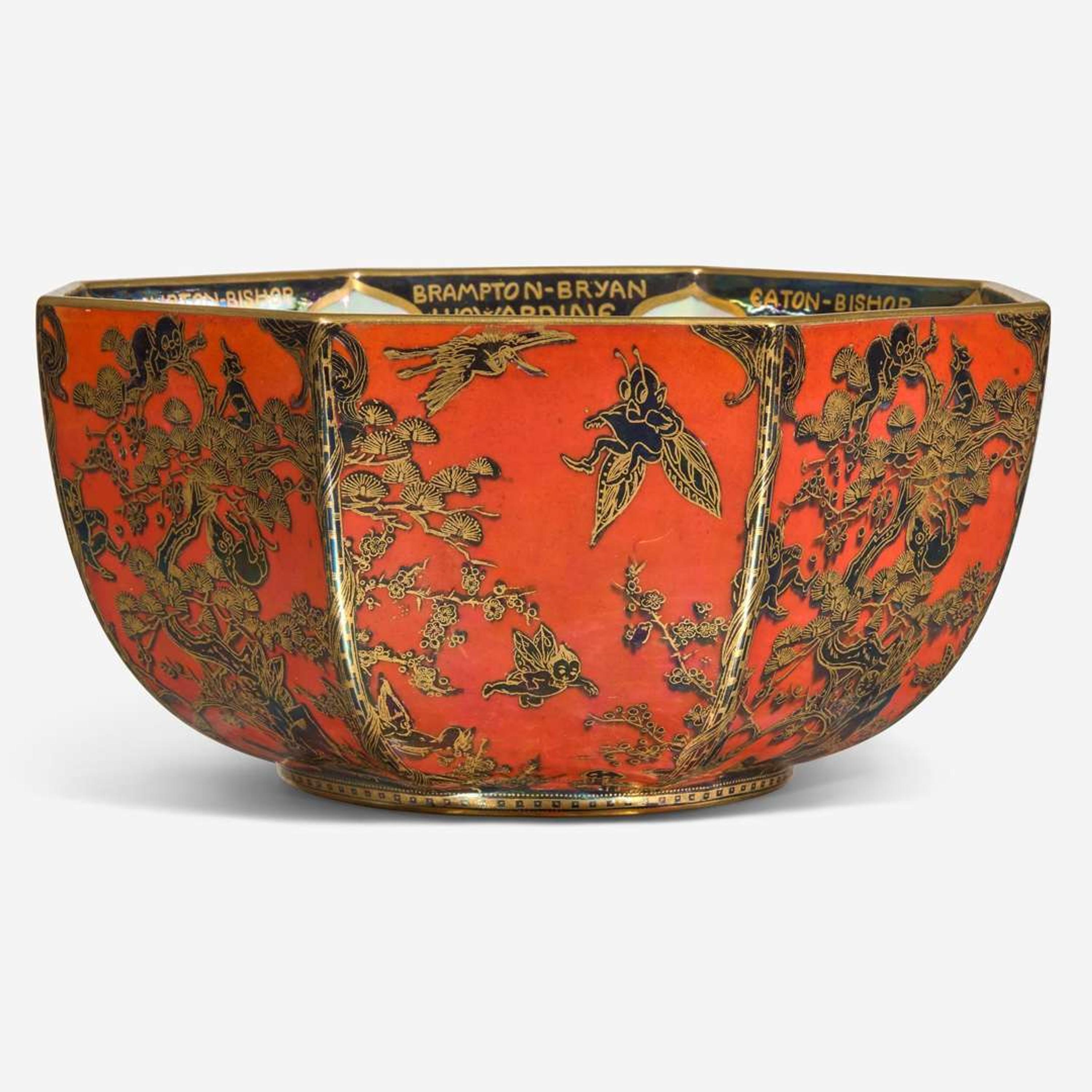 A Large Daisy Makeig-Jones (1881-1945) Wedgwood Fairyland Lustre Documentary Bowl UK, 1923