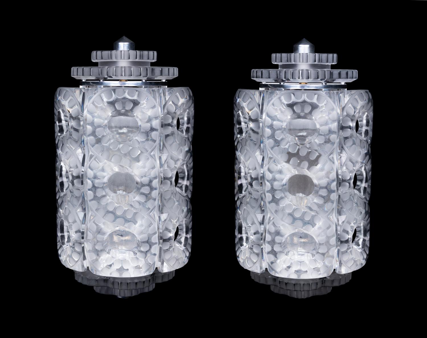 A Pair of Lalique Seville Wall Lights
