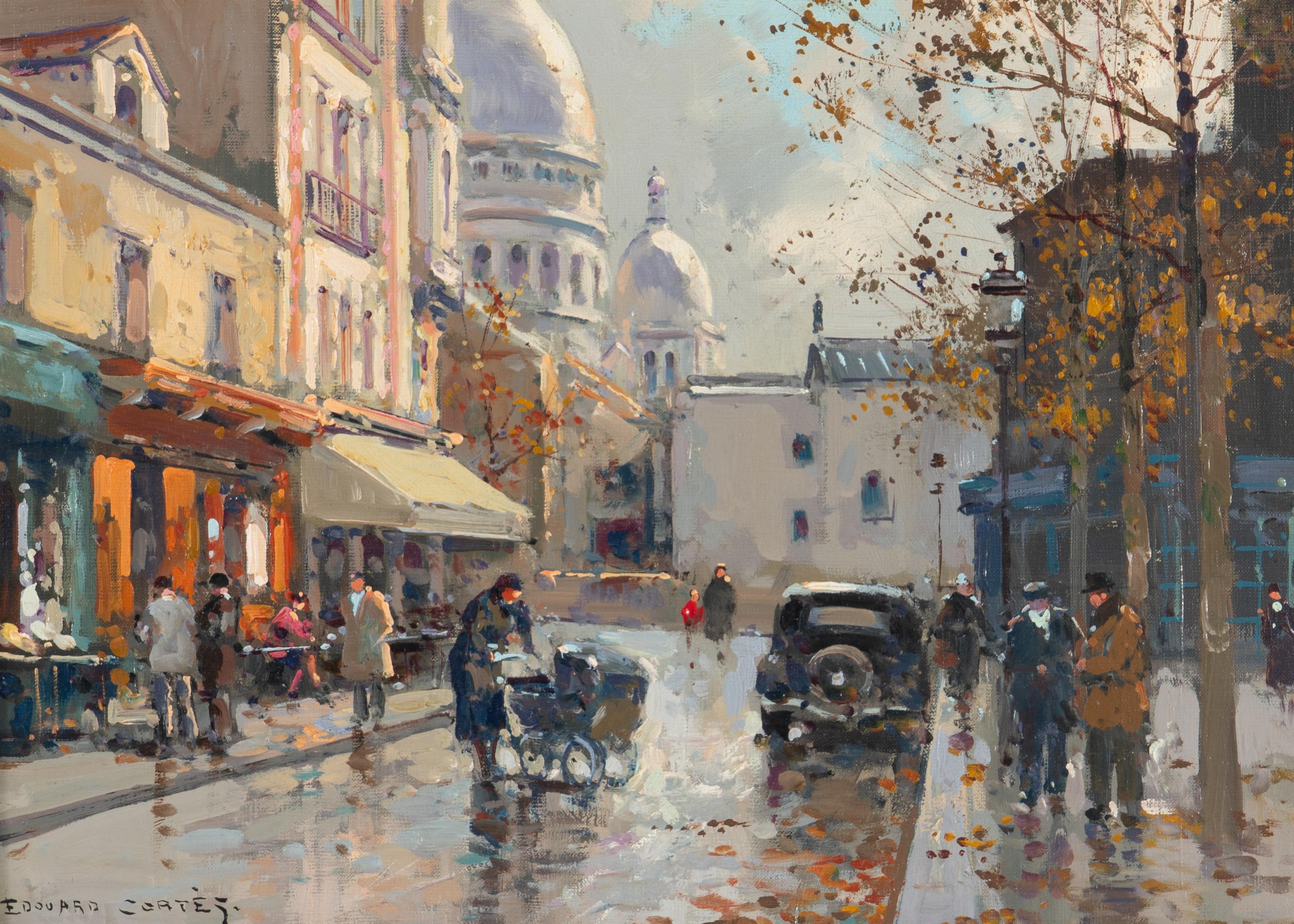 Edouard Léon Cortès (French, 1882-1969) — Montmartre, le Sacr é Coeur et la Place du Tertre