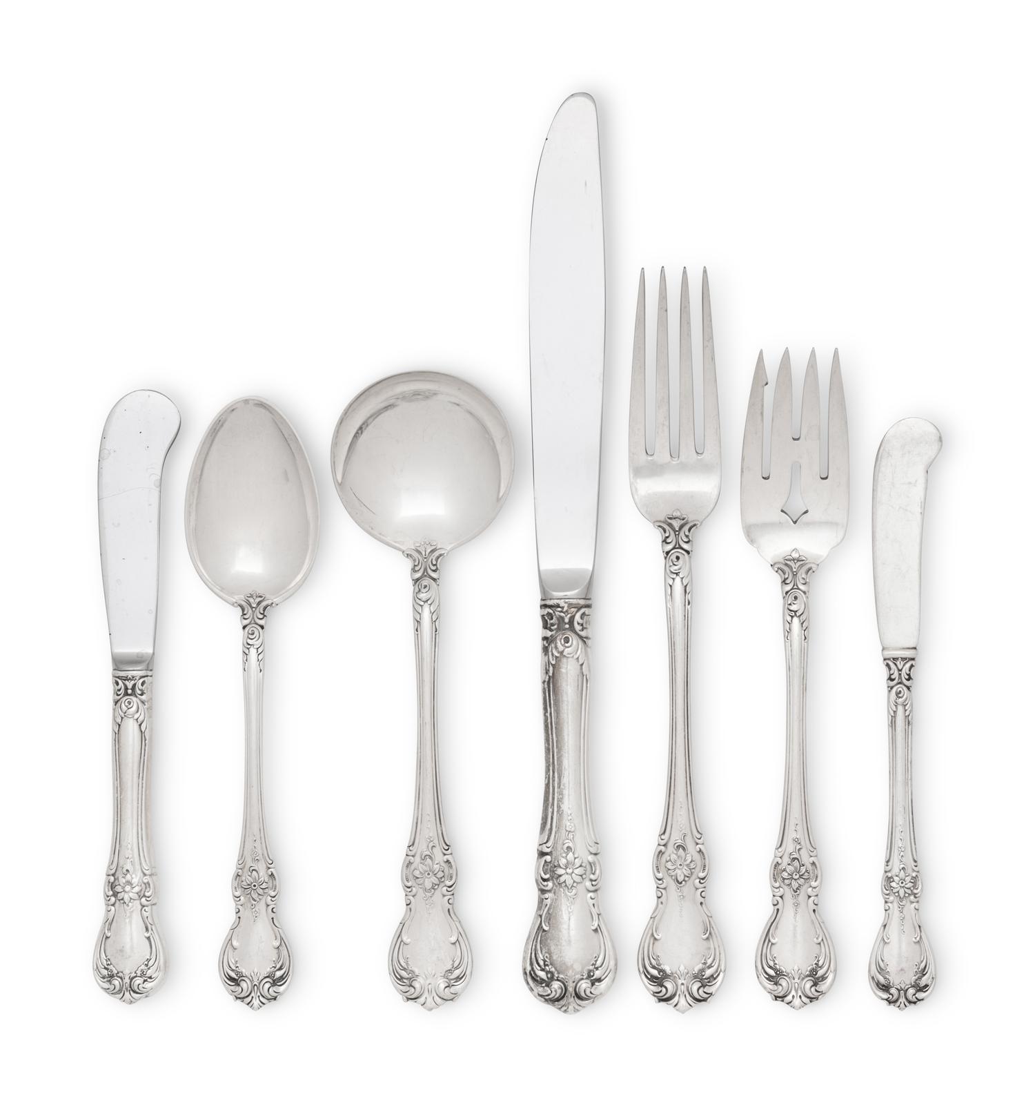 An American Silver Flatware Service