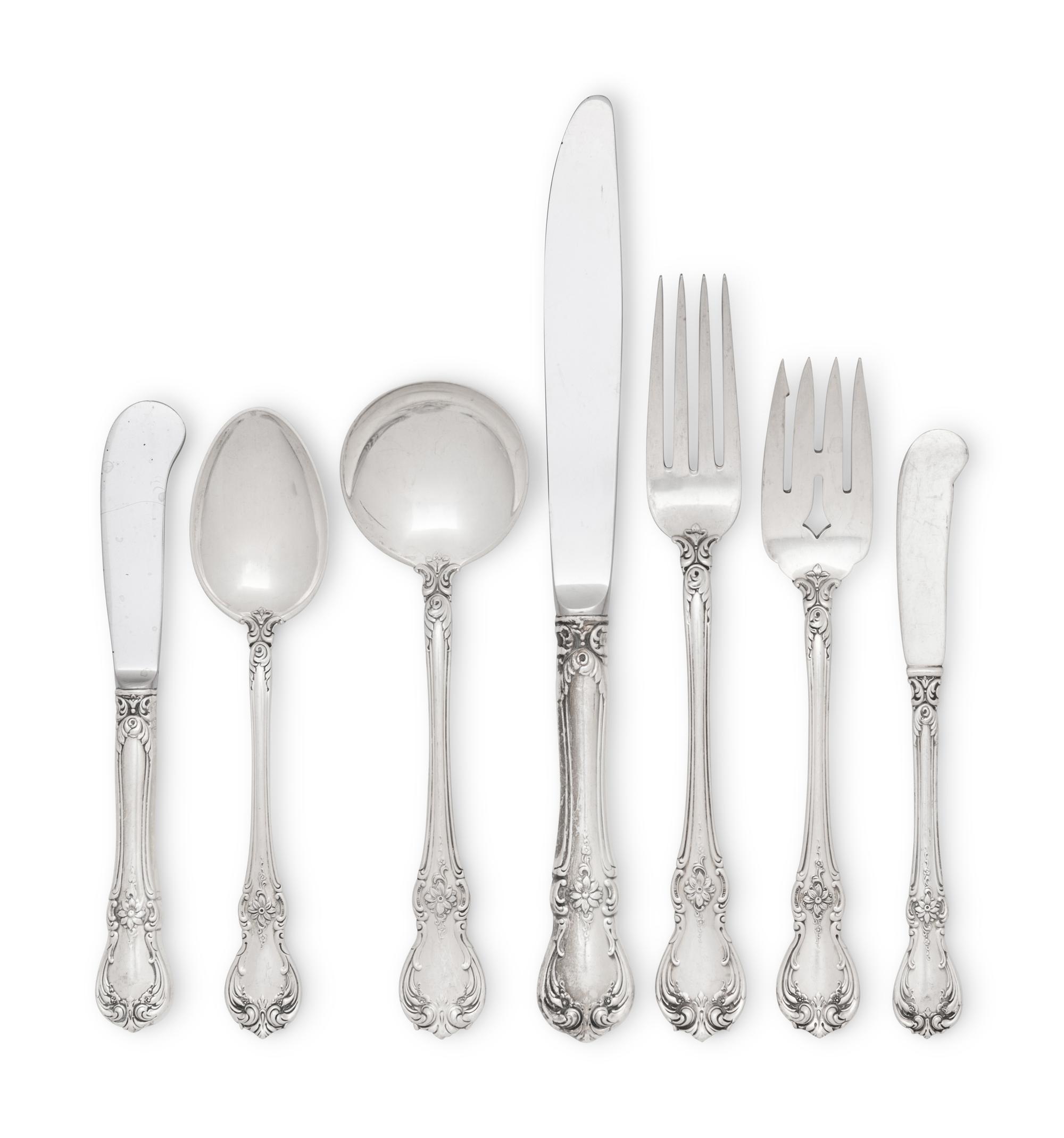An American Silver Flatware Service