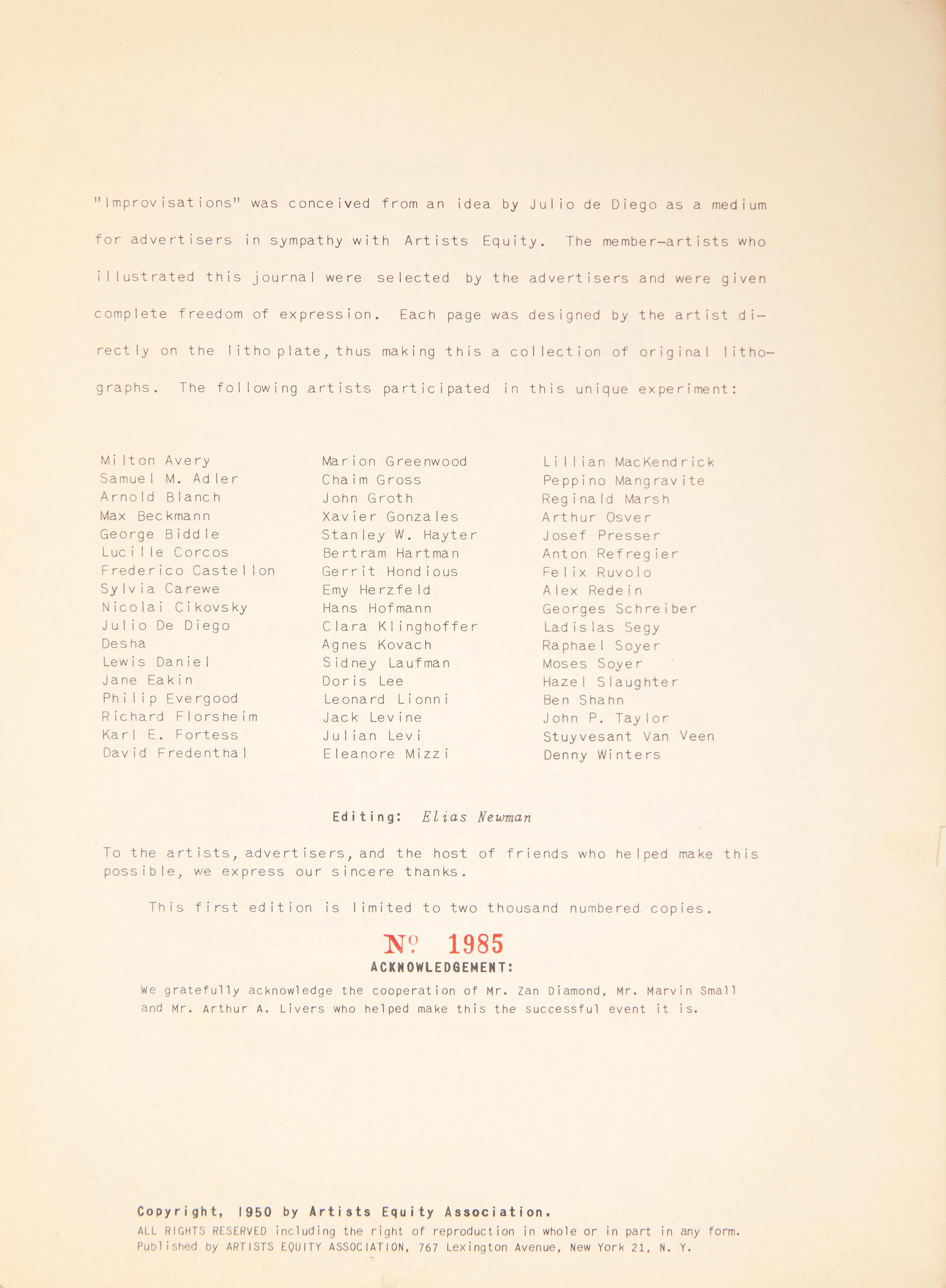 [Art] Artists Equity 1950-Improvisations, Spring Fantasia