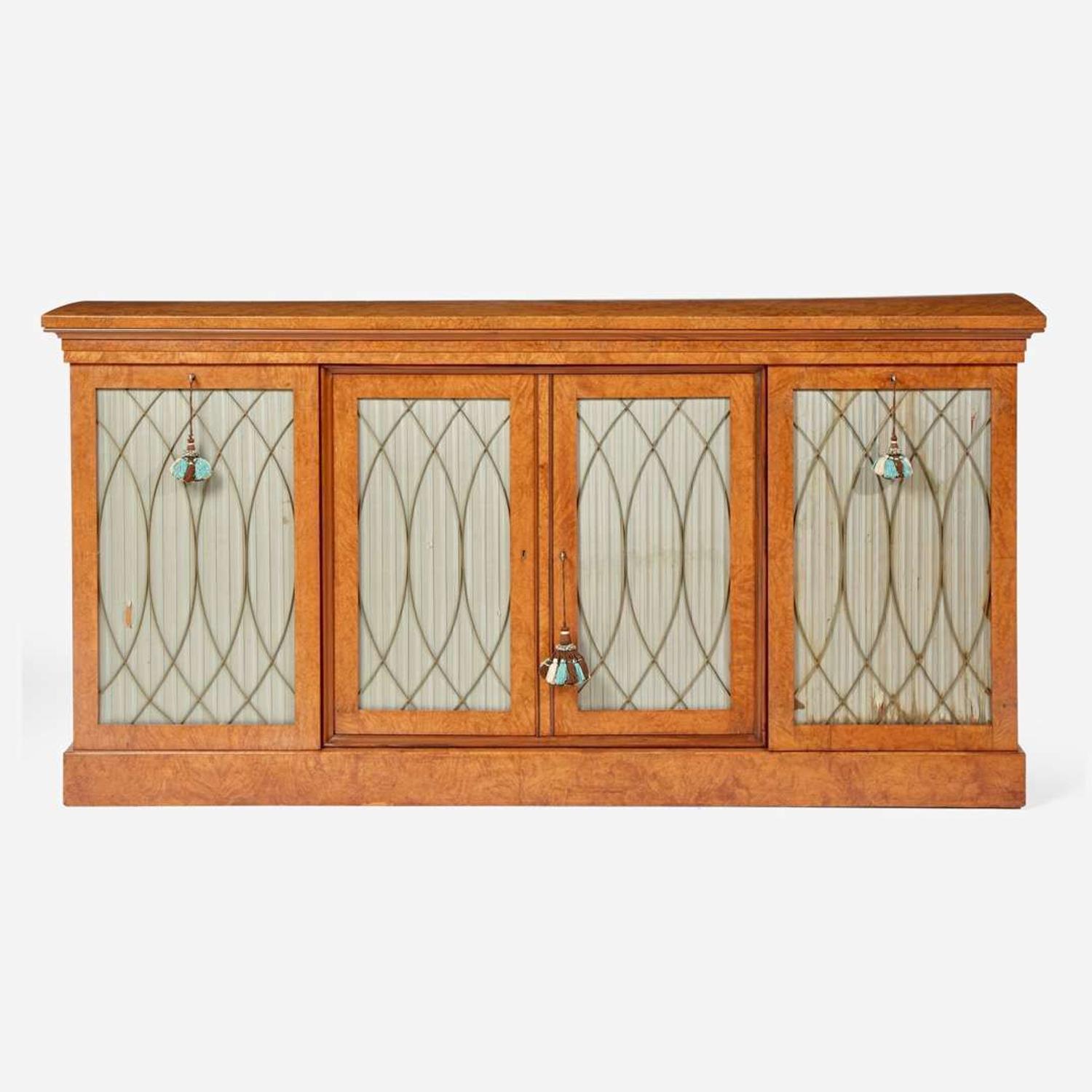 A Regency pollard oak side cabinet circa 1820