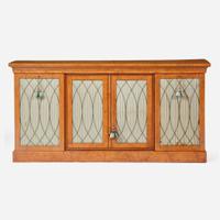 A Regency pollard oak side cabinet circa 1820
