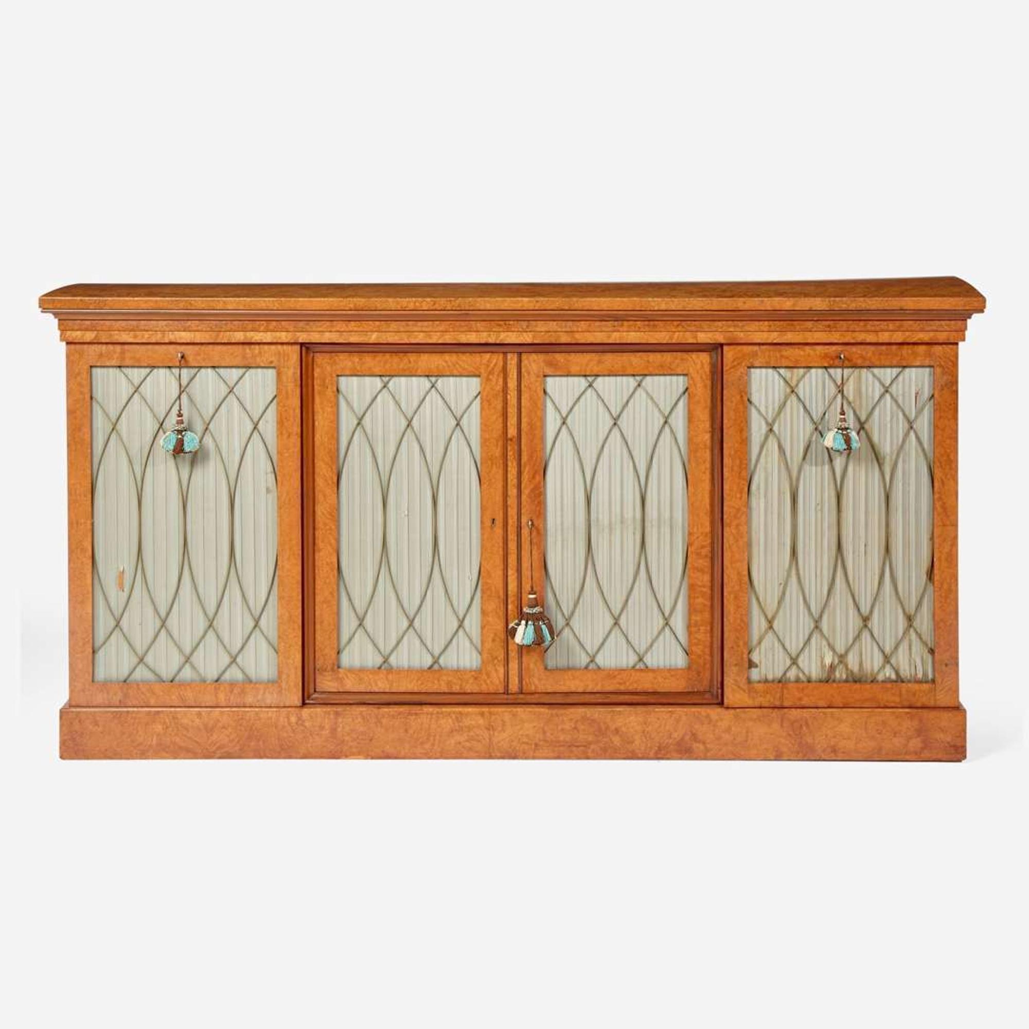 A Regency pollard oak side cabinet circa 1820