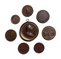 [EXONUMIA] Eight Bronze Medallions Depicting Louis XVI