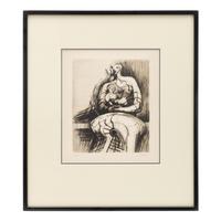Henry Moore (British, 1898-1986) — Seated Mother and Child, 1976