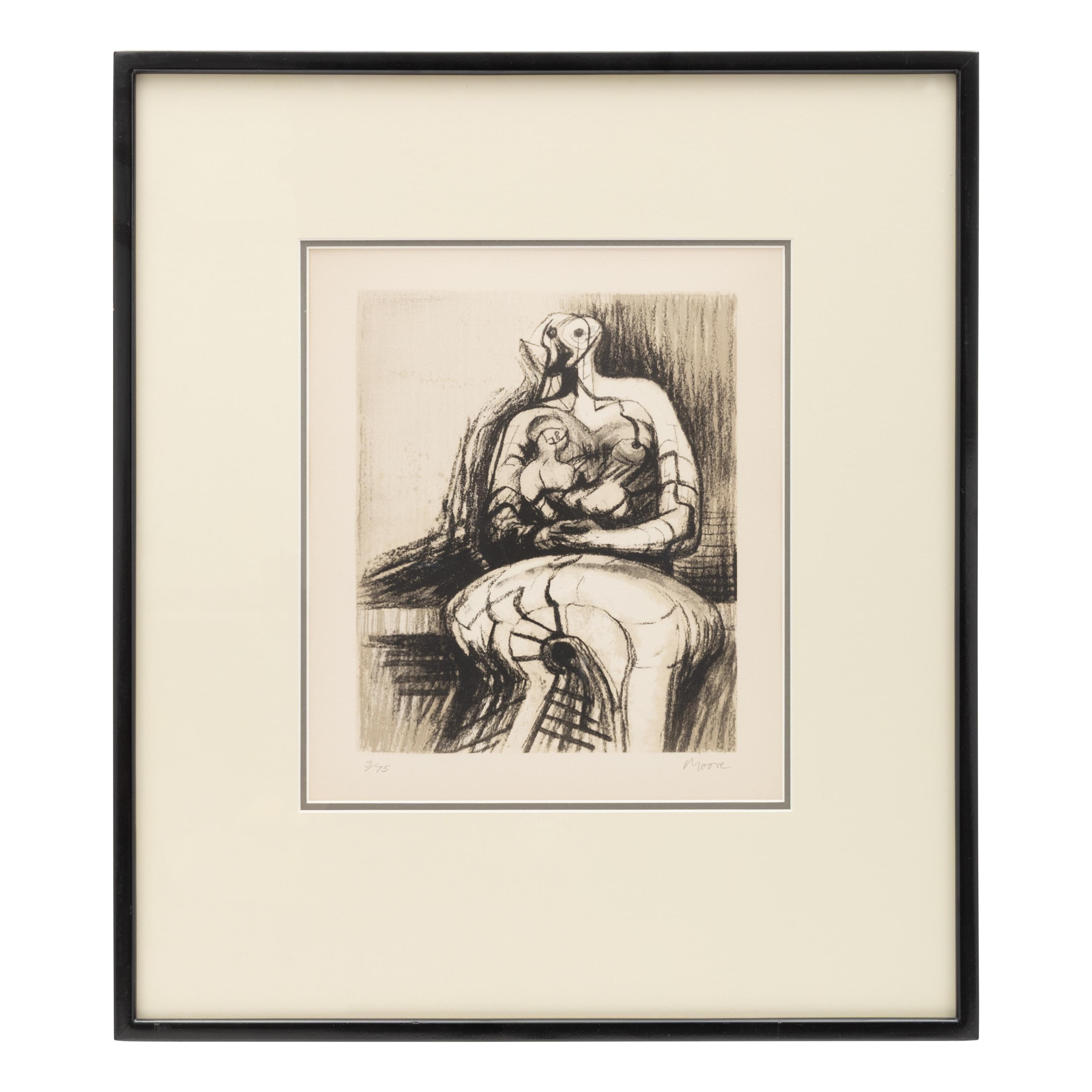 Henry Moore (British, 1898-1986) — Seated Mother and Child, 1976
