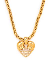 YELLOW GOLD AND DIAMOND HEART PENDANT/NECKLACE