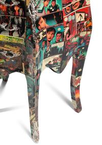 A Pair of Comic-Découpaged Small Commodes
