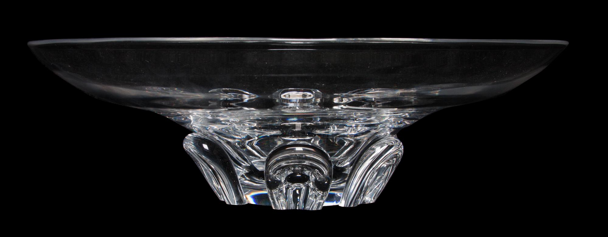 A Steuben Glass Bowl Diameter 12 3/4 inches.