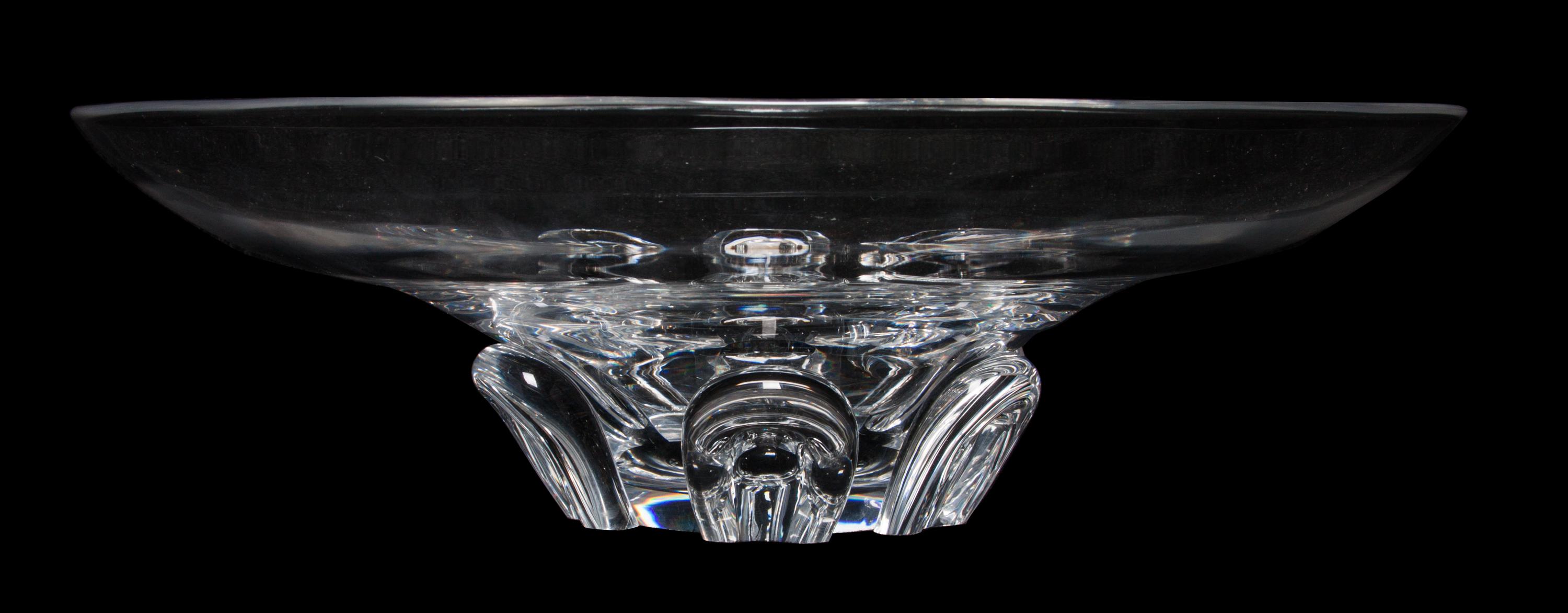 A Steuben Glass Bowl Diameter 12 3/4 inches.