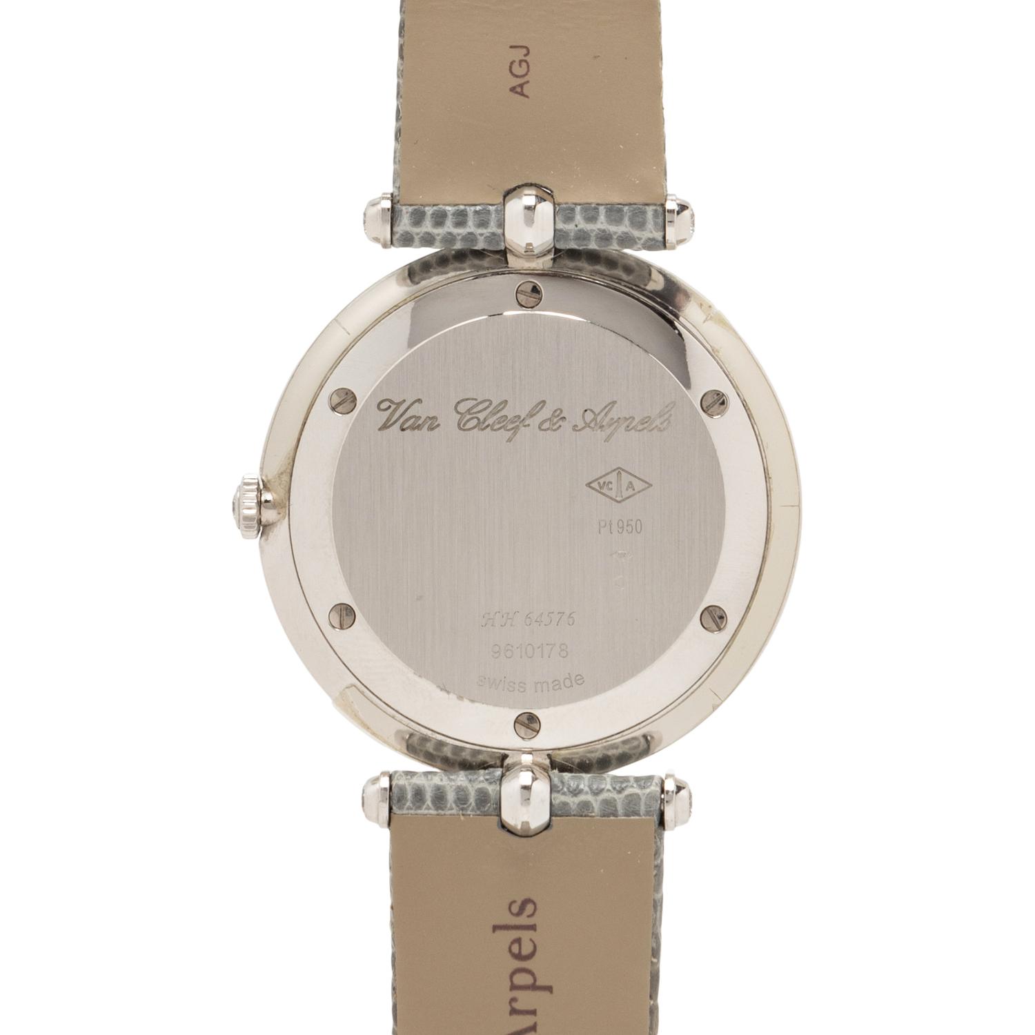 VAN CLEEF AND ARPELS, PLATINUM AND DIAMOND 'PIERRE ARPELS' WATCH