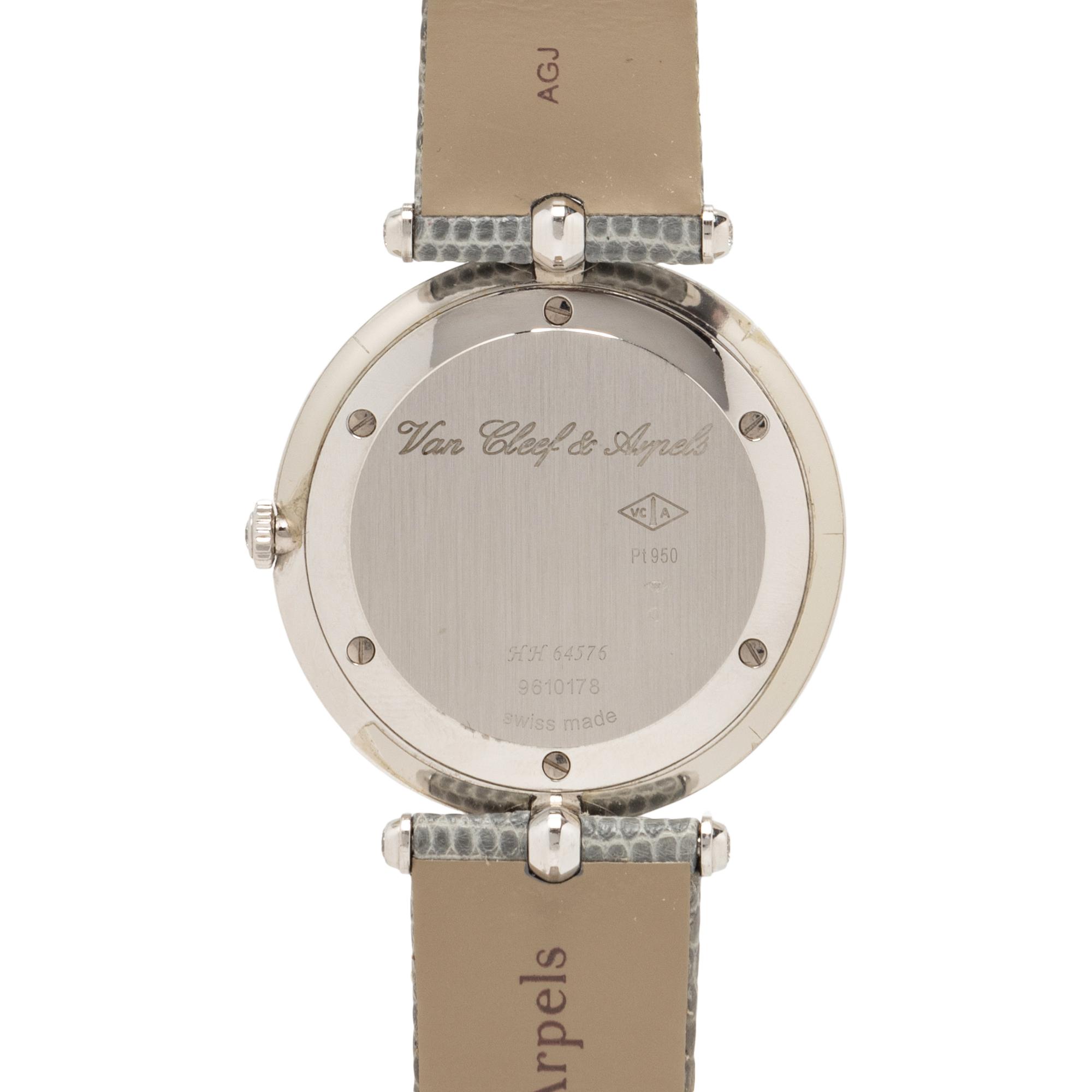 VAN CLEEF AND ARPELS, PLATINUM AND DIAMOND 'PIERRE ARPELS' WATCH