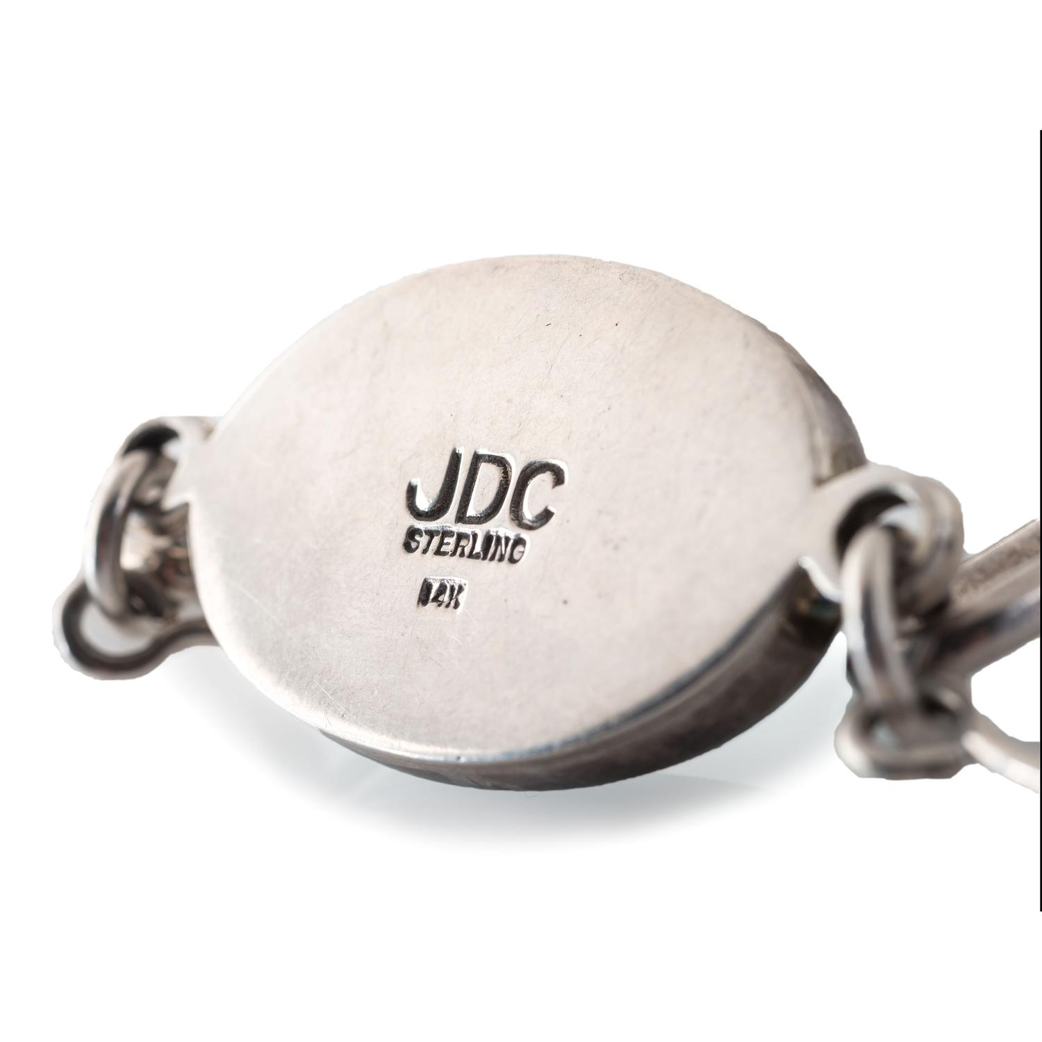 Sterling Silver Overlay Storyteller Canteen, with 14K Gold and Royston Turquoise Accents