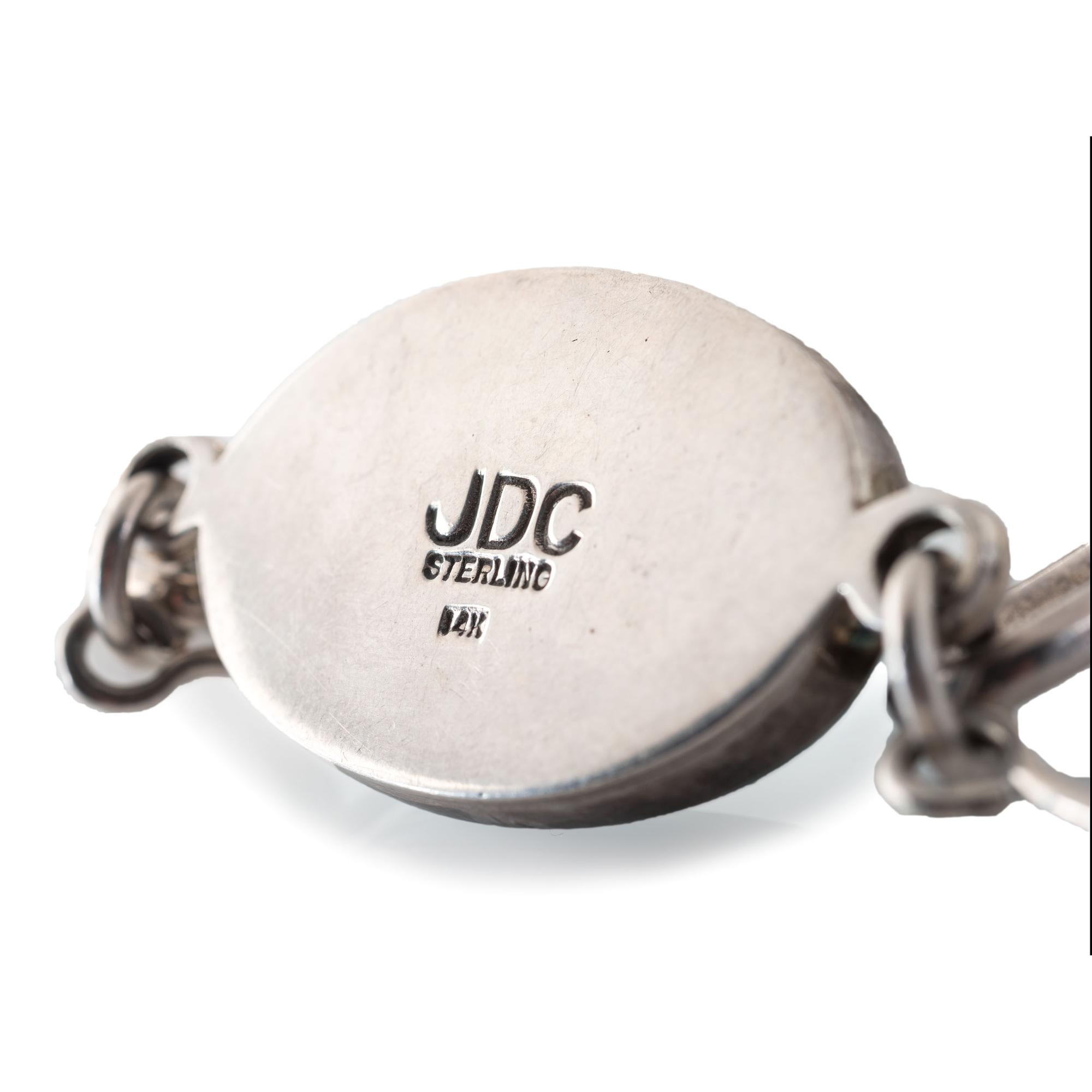 Sterling Silver Overlay Storyteller Canteen, with 14K Gold and Royston Turquoise Accents