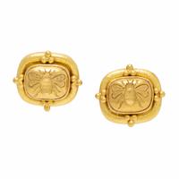 Elizabeth Locke, 'Fat Bee', Yellow Gold Earrings