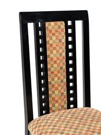Set of Six Ebonized Side Chairs A. Sibau, Italy