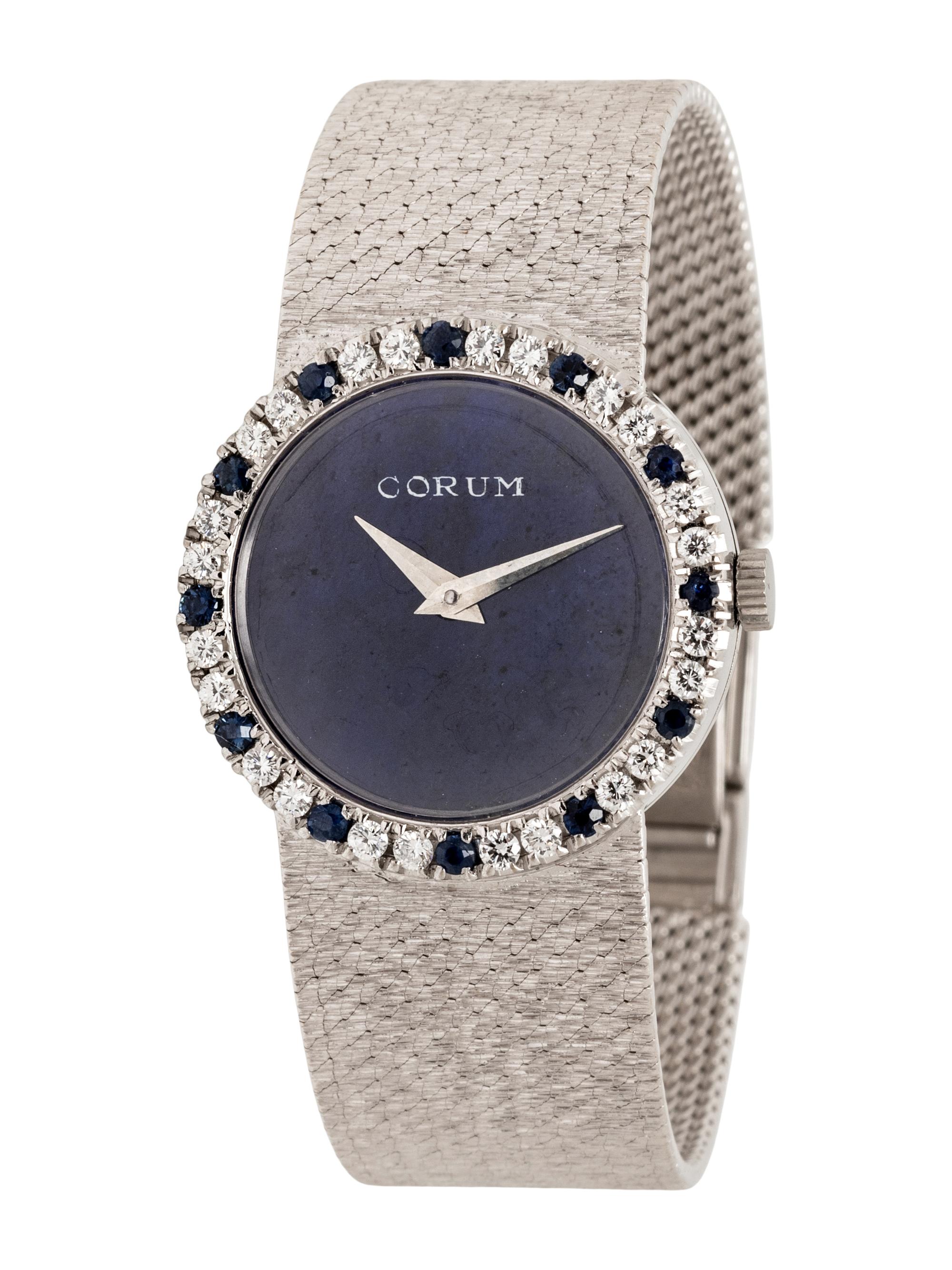 CORUM, DIAMOND, SAPPHIRE, LAPIS LAZULI, AND WHITE GOLD WATCH