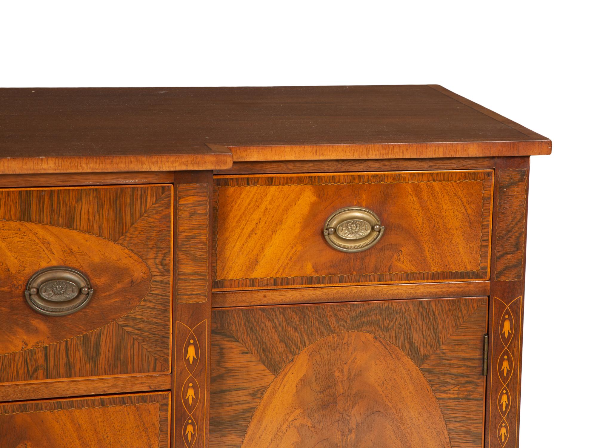 A Federal Style Figured Mahogany Sideboard