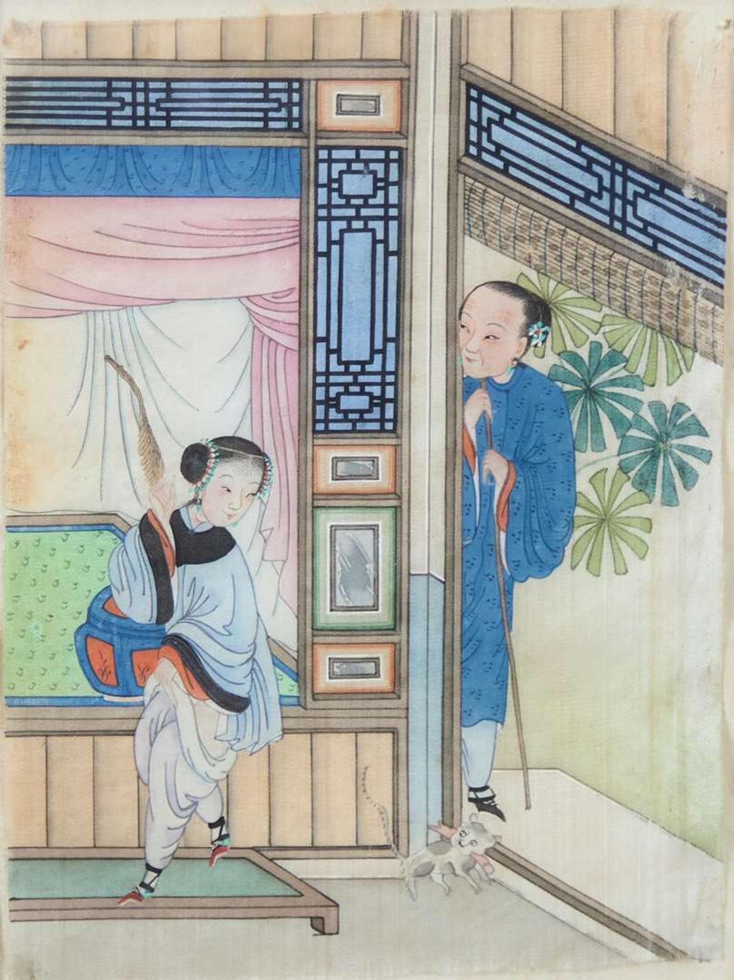 A set of twelve Chinese erotic album leaves, late Qing dynasty to Republic period 春宮圖一組十二幅 晚清至民國