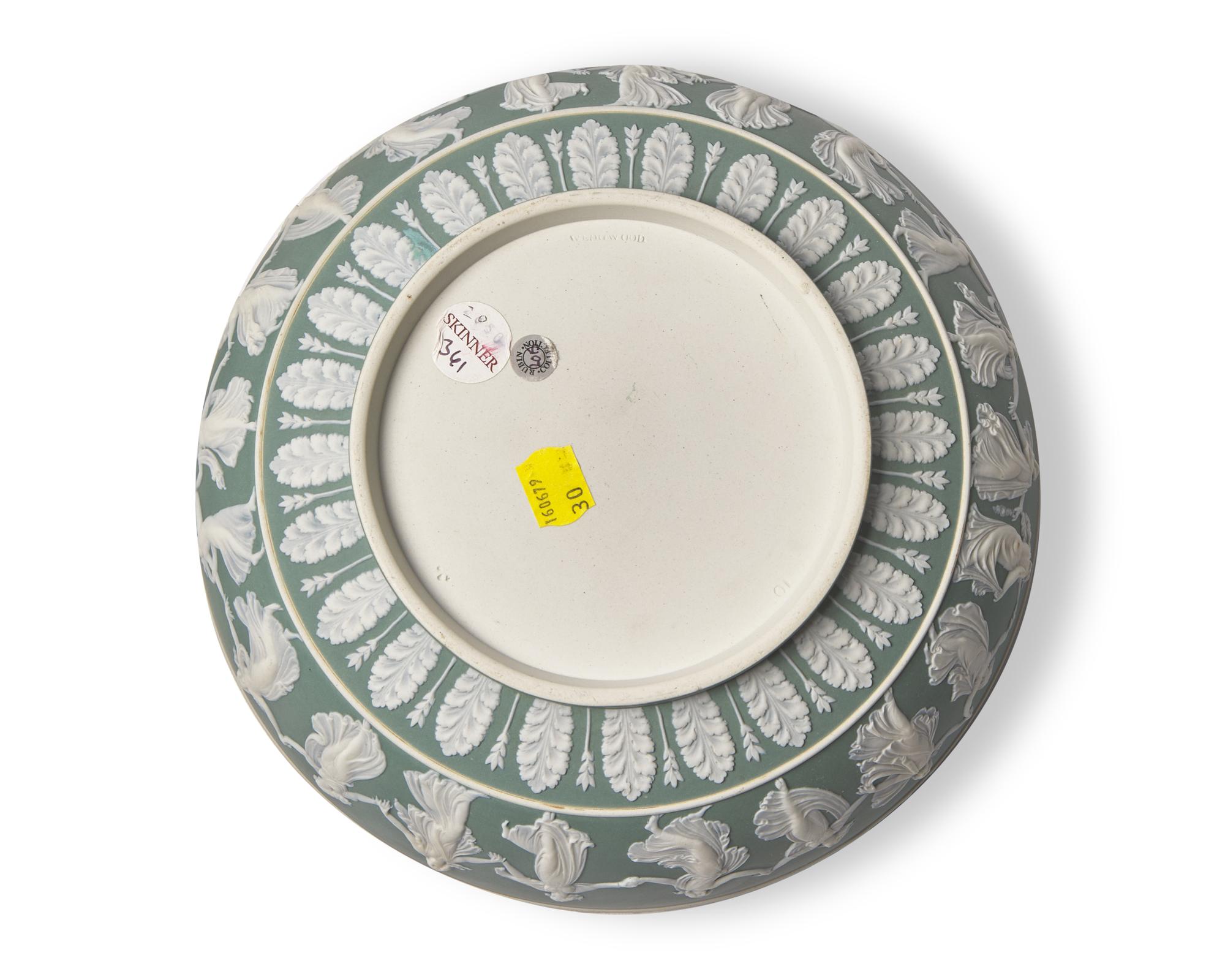 A Wedgwood Sage Green Jasperware Centerpiece Bowl