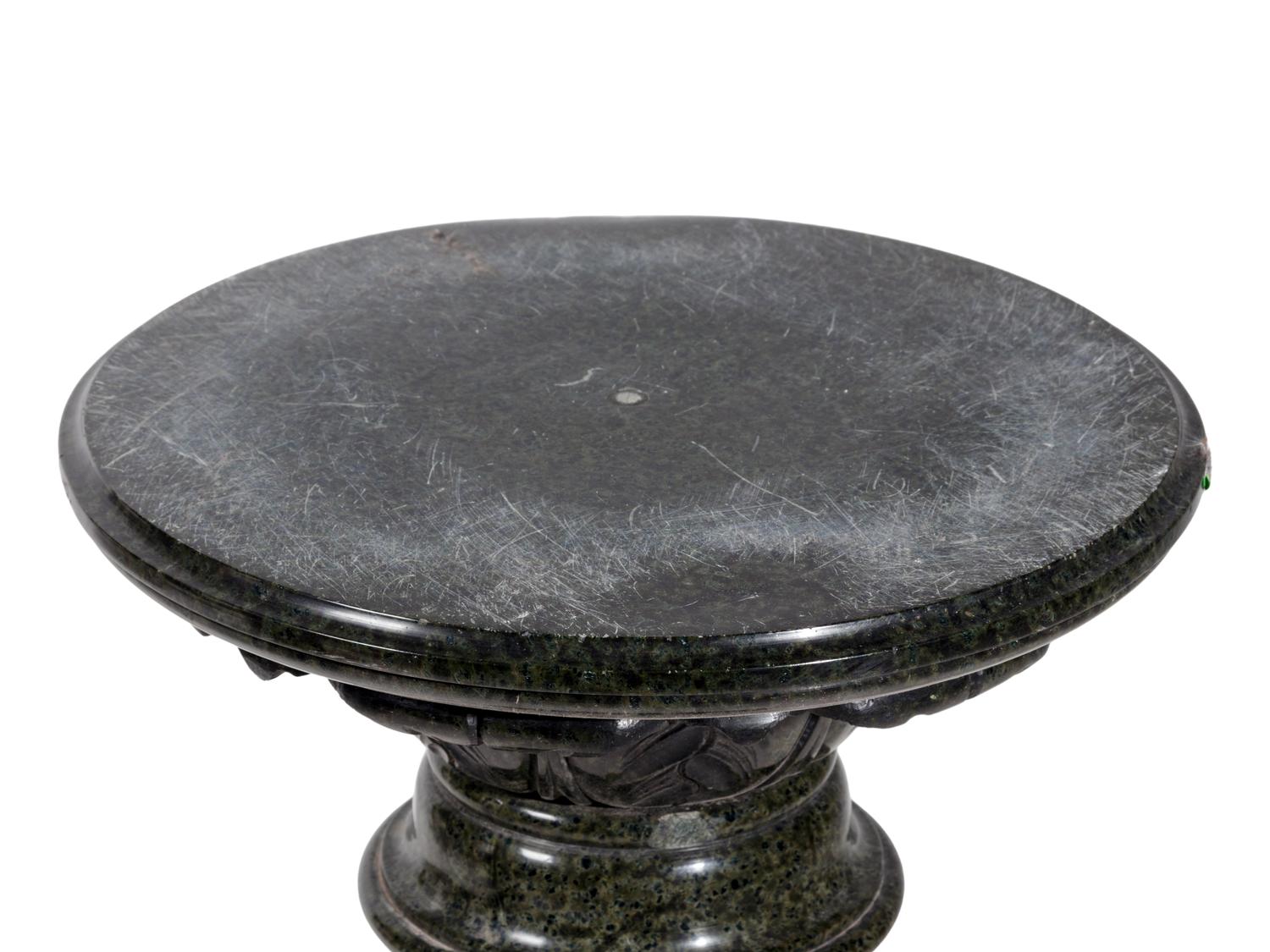 A Continental Green Marble Pedestal