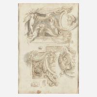 Attributed to Gilles-Paul Cauvet (French, 1731–1788) Deux Projets pour Dessus de Porte: 'La Comédie' and 'La Moisson;' together with a Companion