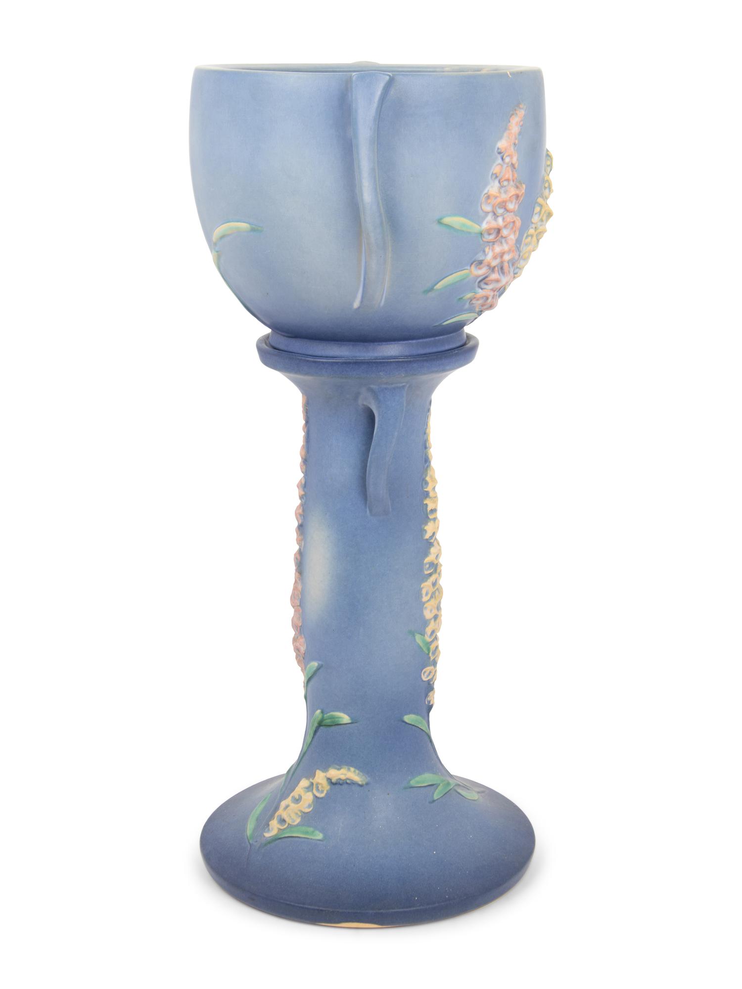 A Roseville Pottery Jardinière on Stand