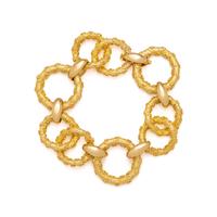 HAMMERMAN BROTHERS, YELLOW GOLD, DIAMOND AND EMERALD CONVERTIBLE NECKLACE
