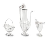 An American Silver Three-Piece Coffee Service