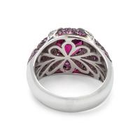 RUBELLITE TOURMALINE, DIAMOND AND PINK SAPPHIRE RING