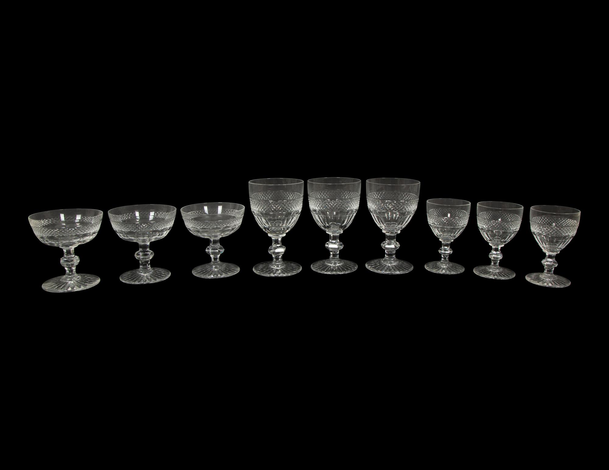 A Baccarat Kensington Cut Glass Stemware Service