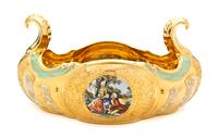 A Royal Vienna Style Porcelain Jardiniere, Width 11 inches.