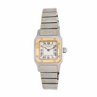 Cartier, Ref. 166930, Steel and Yellow Gold 'Santos Galbée' Watch, with Box & Booklet