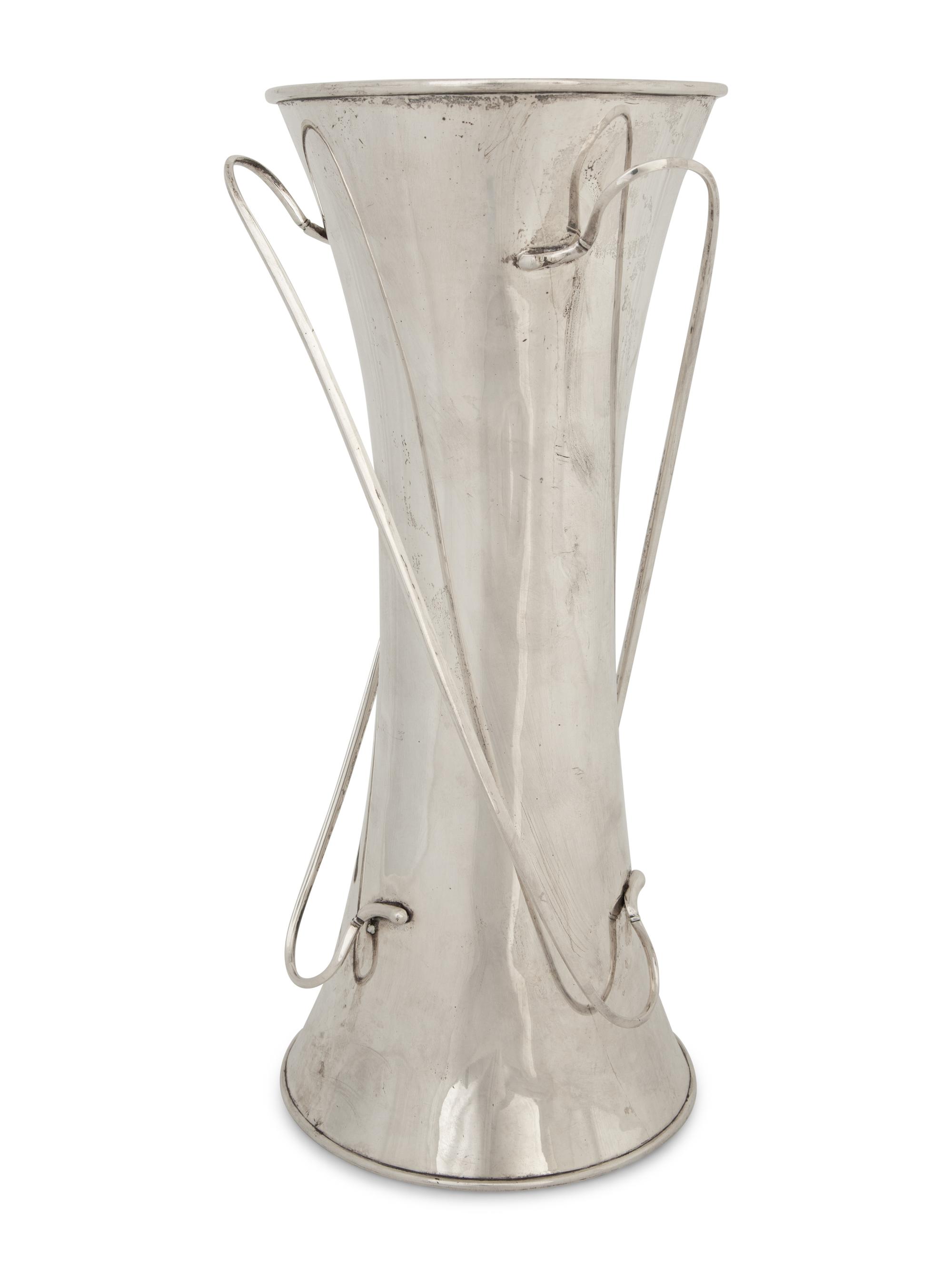 A Chinese Silver Flower Vase