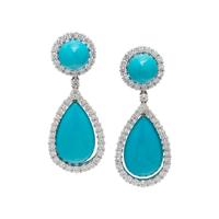 TURQUOISE AND DIAMOND EARRINGS