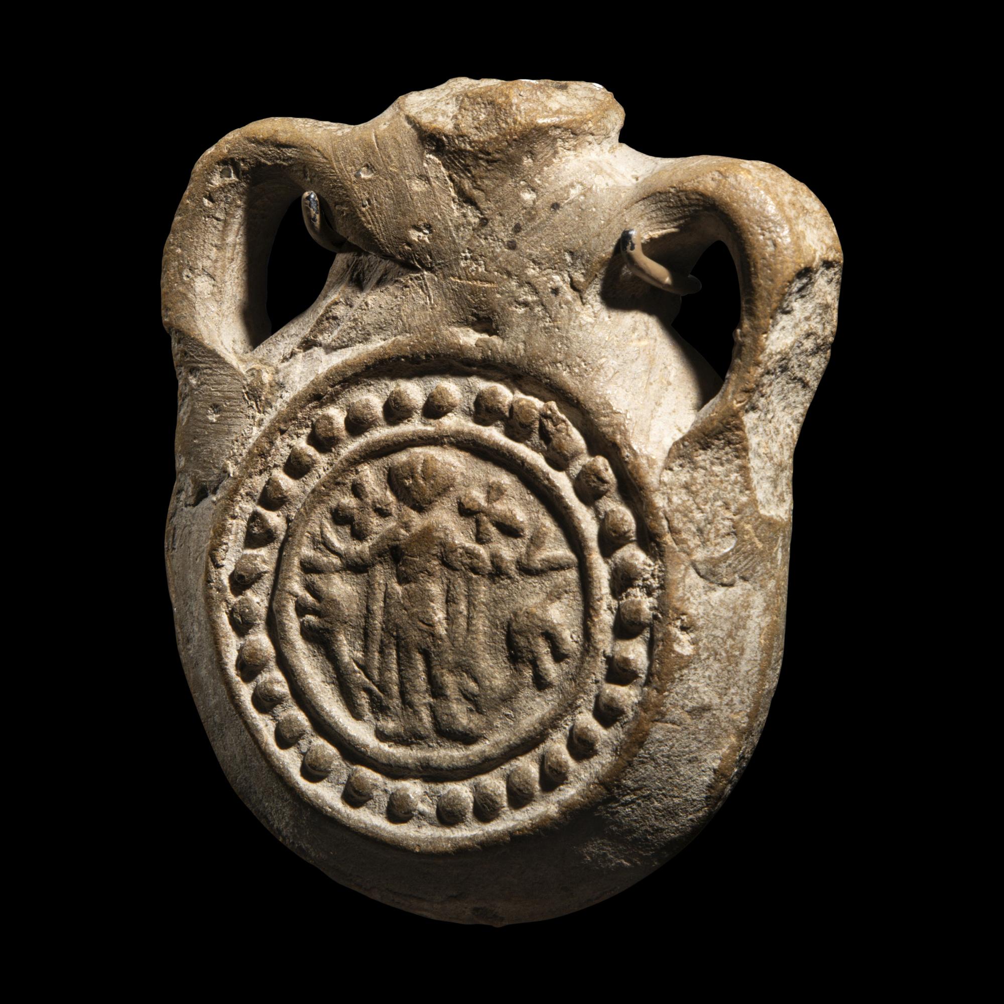 A Coptic Terracotta Ampulla
