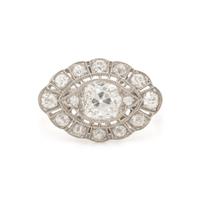 Diamond and Platinum Ring