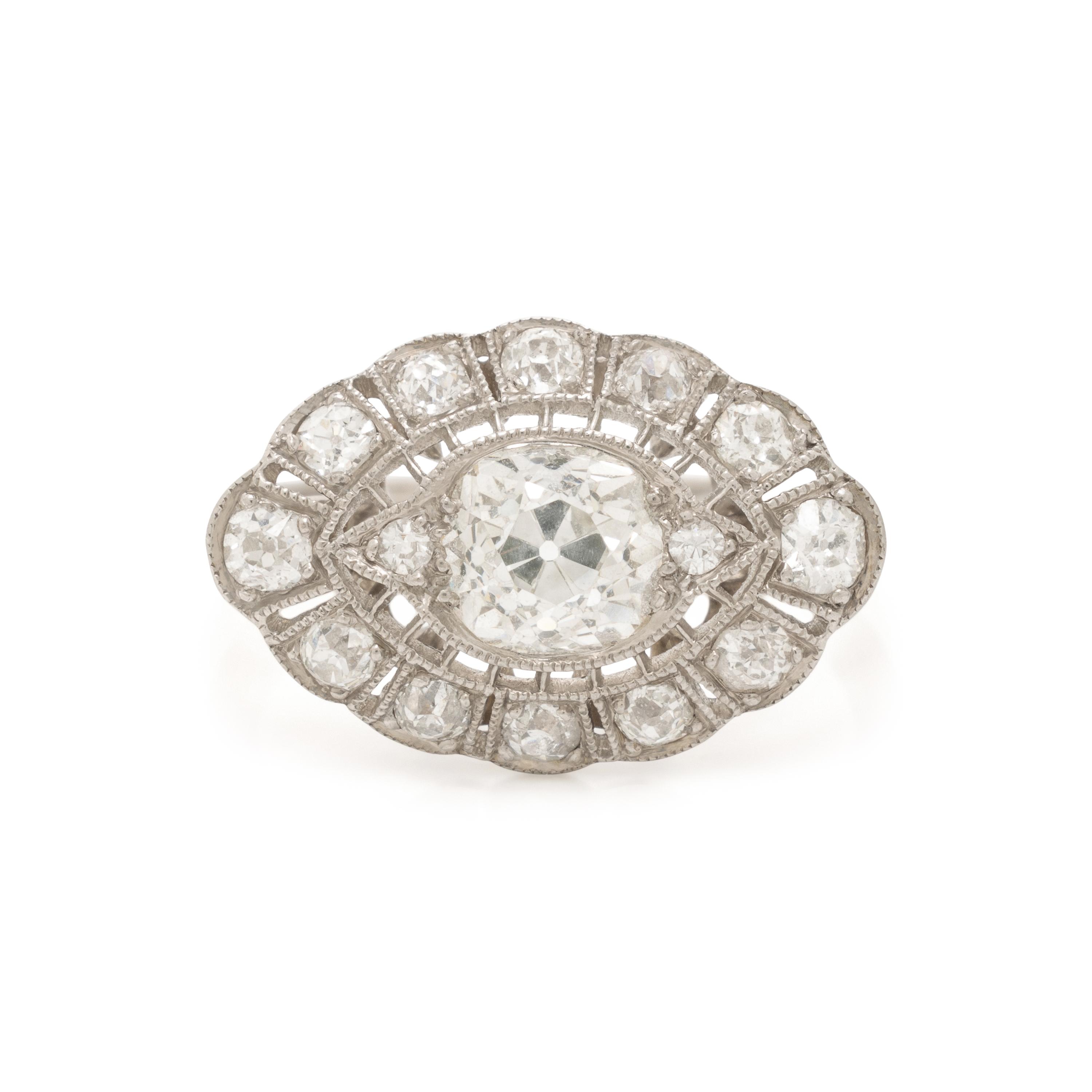 Diamond and Platinum Ring