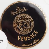 A Group of Versace Medusa Blue Porcelain Table Articles