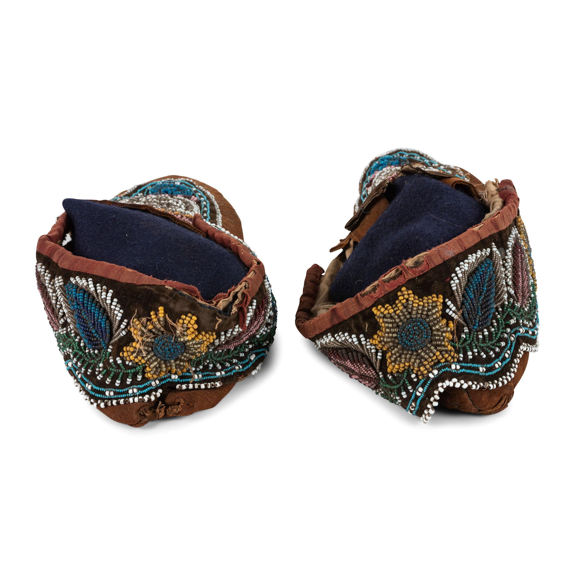Haudenosaunee Beaded Hide Moccasins