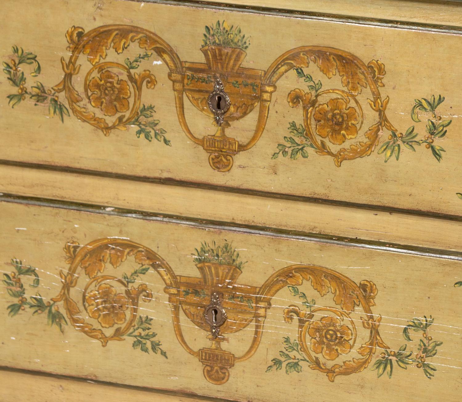 A Pair of Italian Painted Chests of Drawers