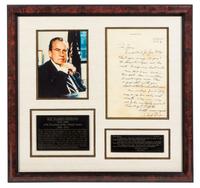 NIXON, Richard (1913-1994). Autograph letter signed ("Dick Nixon"), to James Crosby. New York, 16 November 1981.