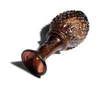 A Roman Aubergine Glass Grape Flask