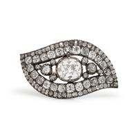 ANTIQUE, DIAMOND BROOCH