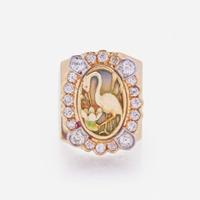 A 14K Yellow Gold Art Nouveau Ring