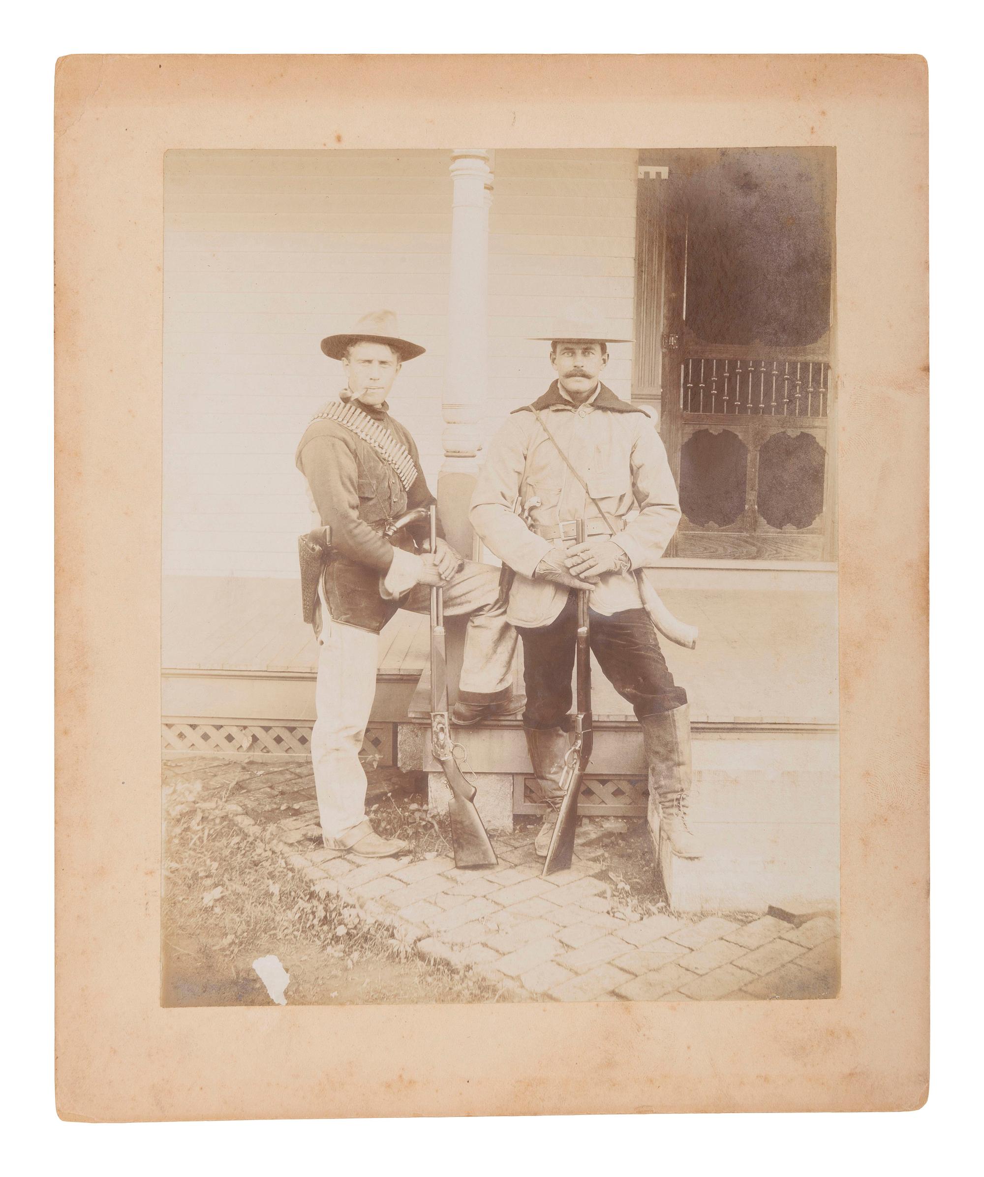 [EARLY PHOTOGRAPHY]. A large group of early photographs incl. equestrian and logging views.